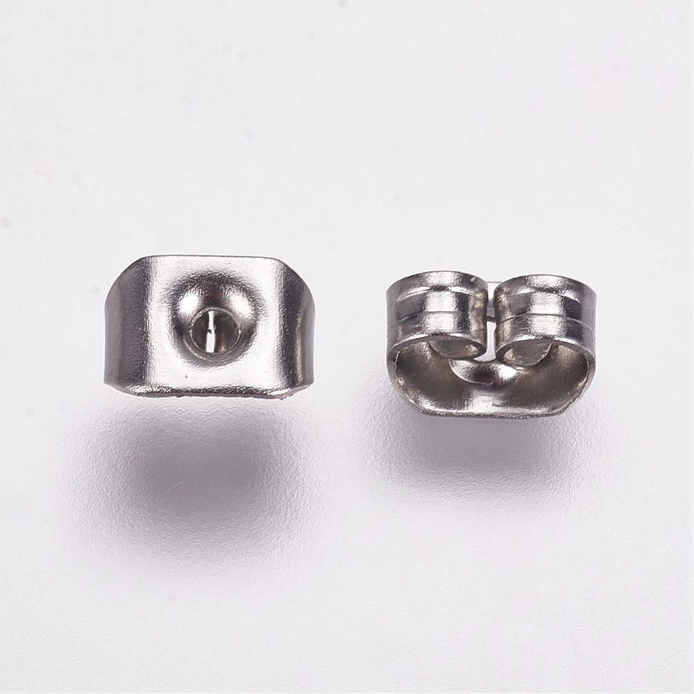 Protidiel na náušnice z chirurgickej ocele 5x3.5x2.5mm, 5 párov
