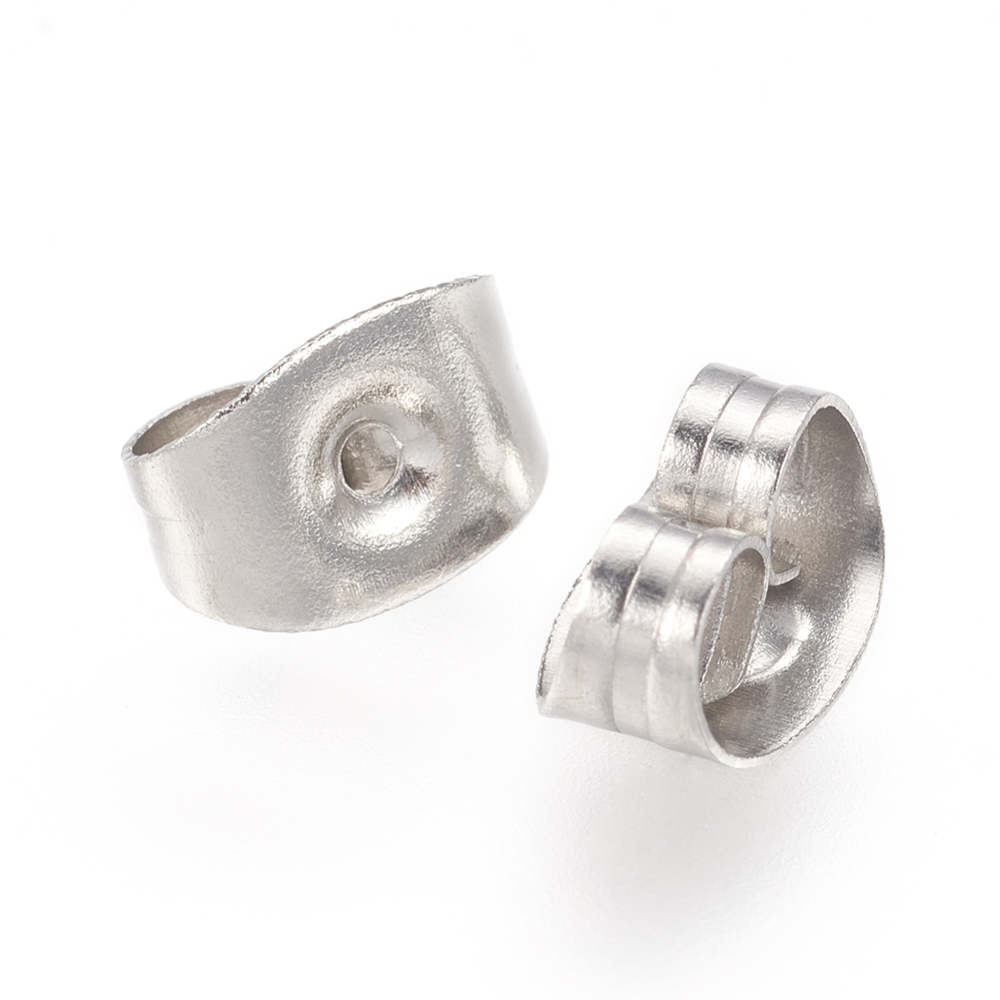 Protidiel na náušnice z chirurgickej ocele 4.5x6.5x3.2mm, 5 párov