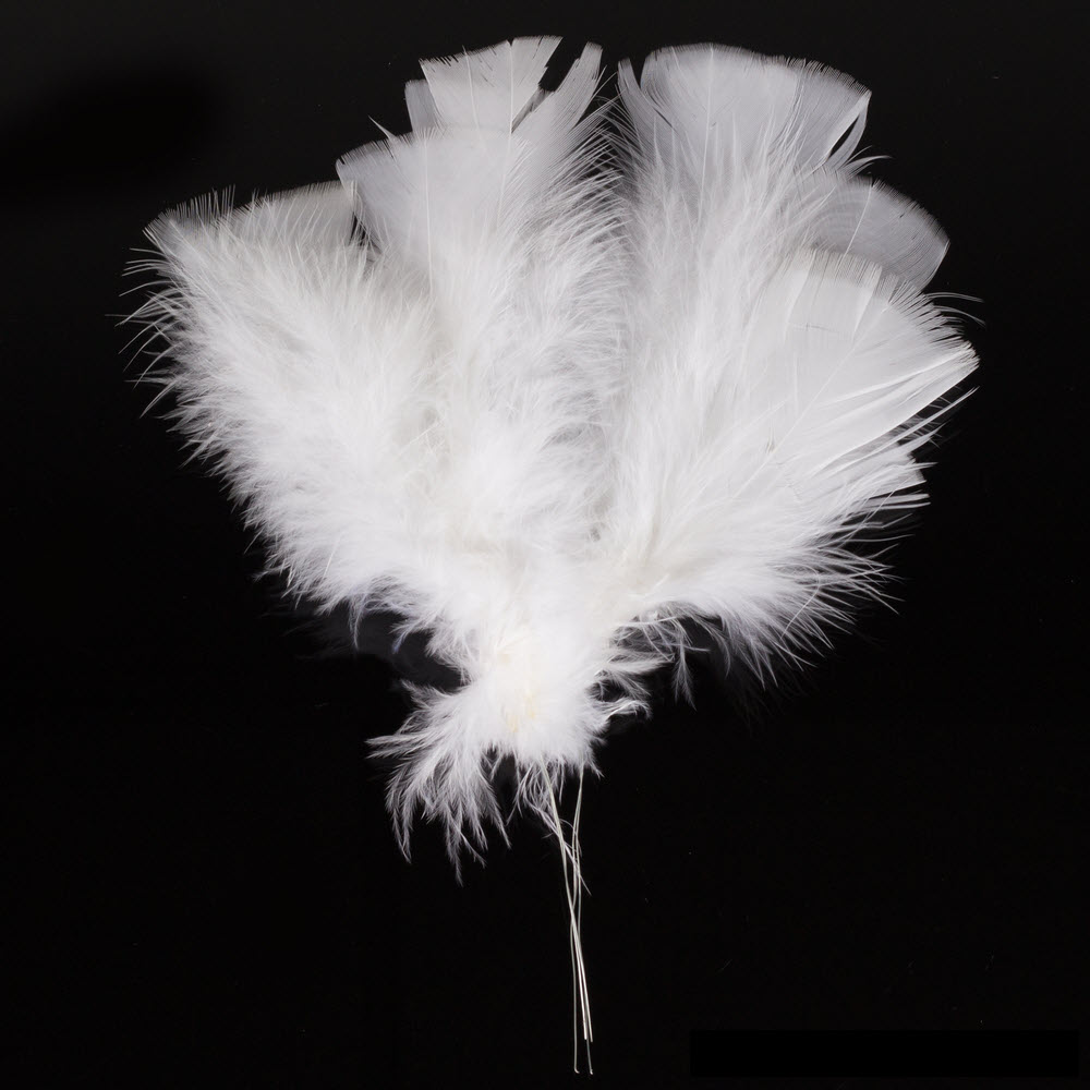 Ozdobné perie na drôtiku 20cm, 5 ks