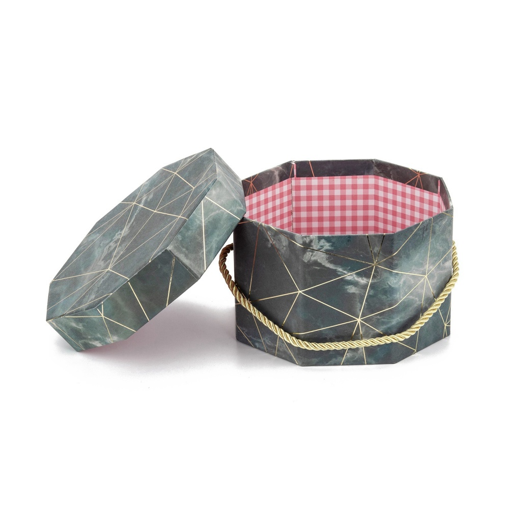 Dekoračná krabica Osemuholník 14.4x9.3x15.5cm, 1 ks