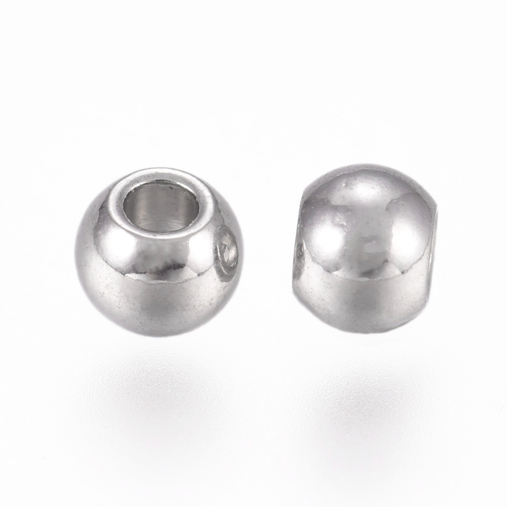 Kovová korálka z chirurgickej ocele 3x2.5mm, 10 ks