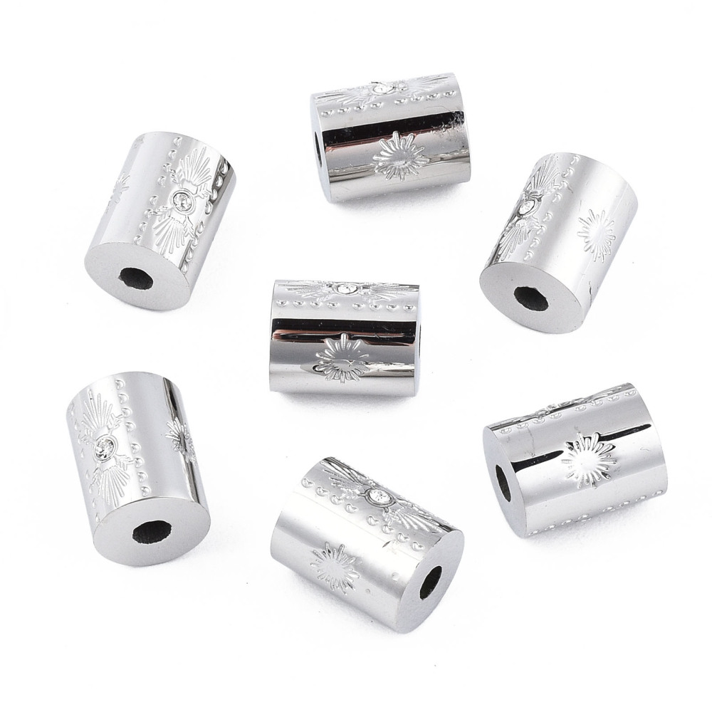 Kovová ozdobná korálka z chirurgickej ocele 8x6mm, 1 ks