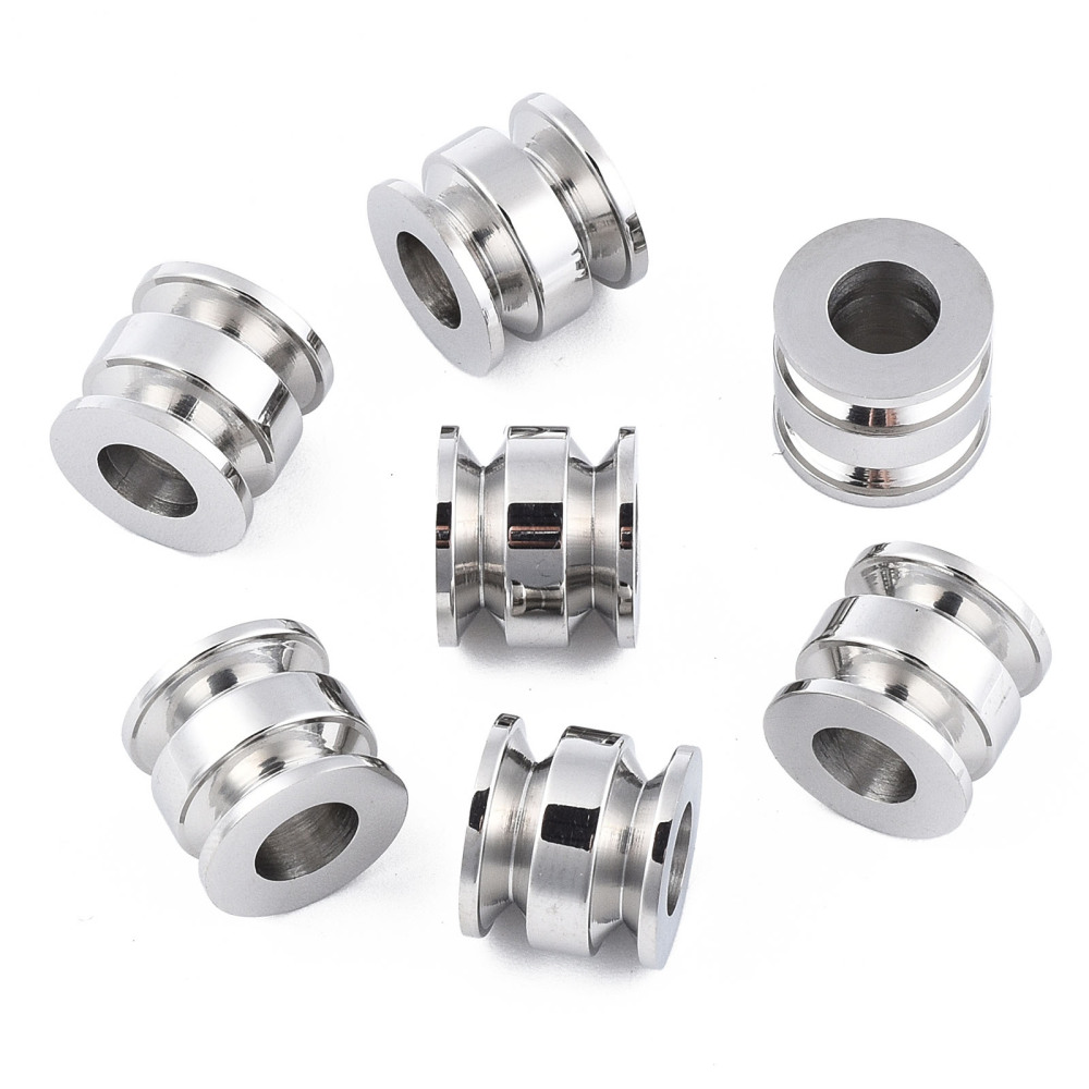 Kovová ozdobná korálka z chirurgickej ocele 9x10mm, 1 ks