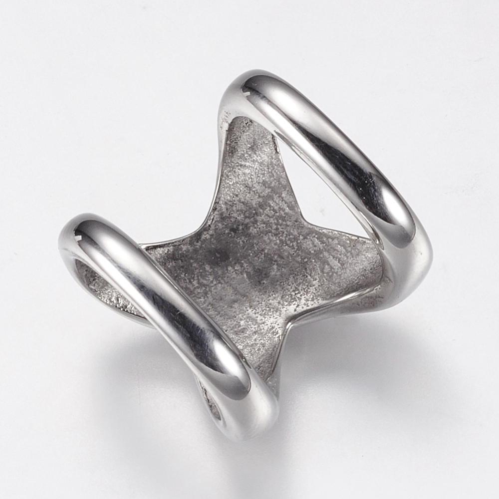 Kovová ozdobná korálka z chirurgickej ocele 17x16x12mm, 1 ks