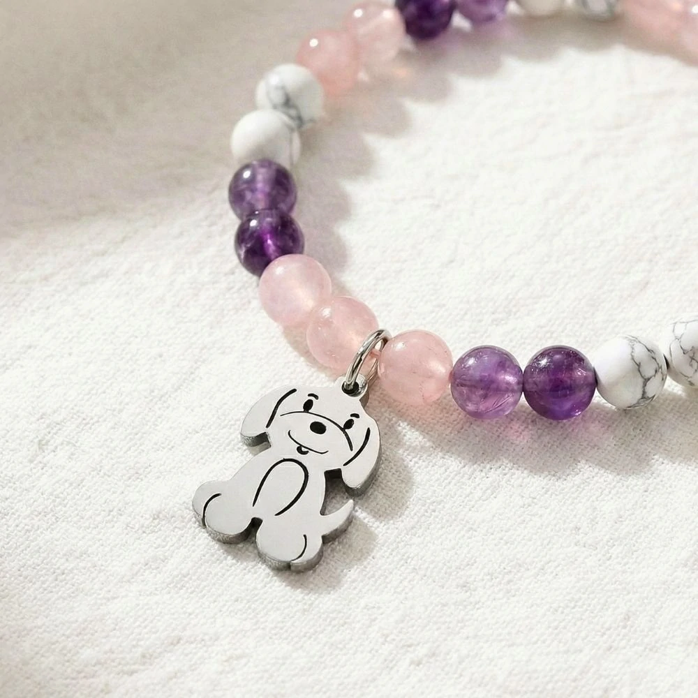 Prívesok Pes z nehrdzavejúcej ocele 17x11x1mm, 1 ks