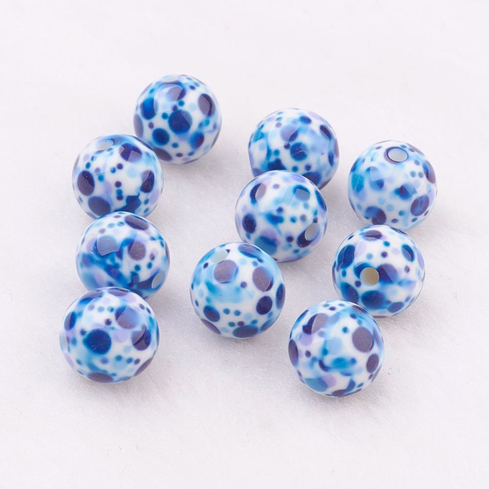 Farebné sklenené korálky 10mm, 10 ks
