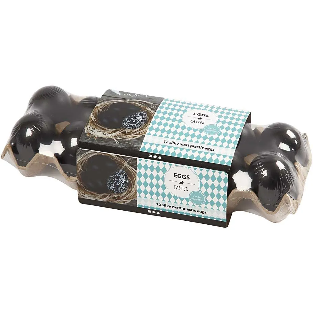 Plastové vajíčka 6cm, 12ks