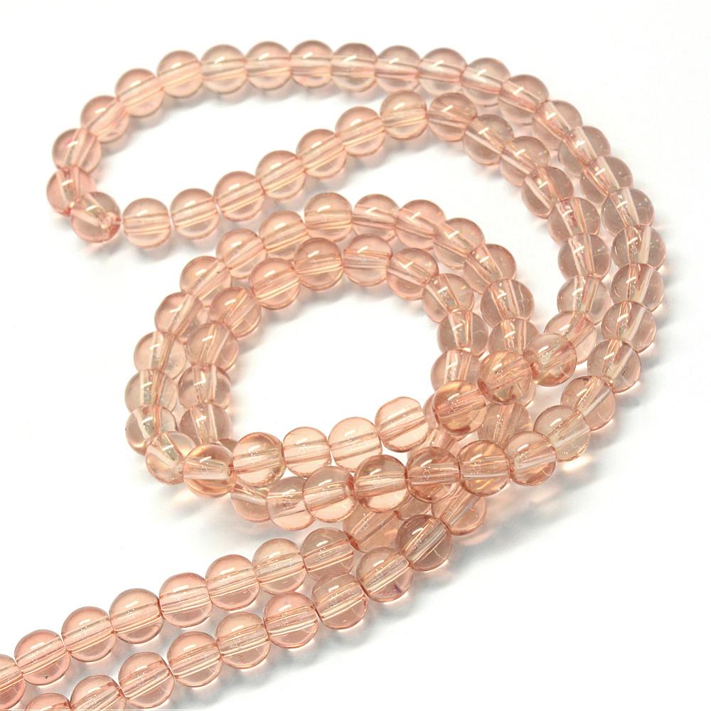 Sklenené priesvitné korálky 12mm, 70 ks