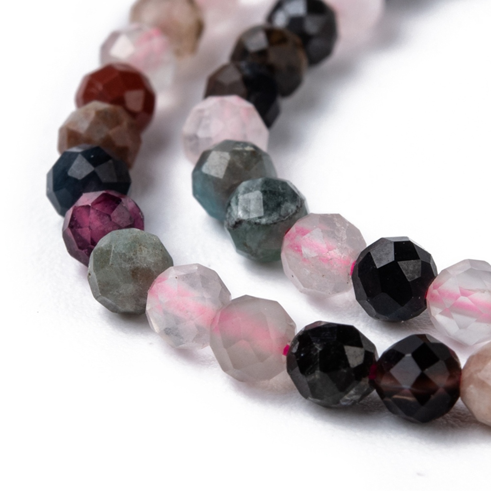 Mix prírodných kameňov korálky 3x2mm, 123 ks