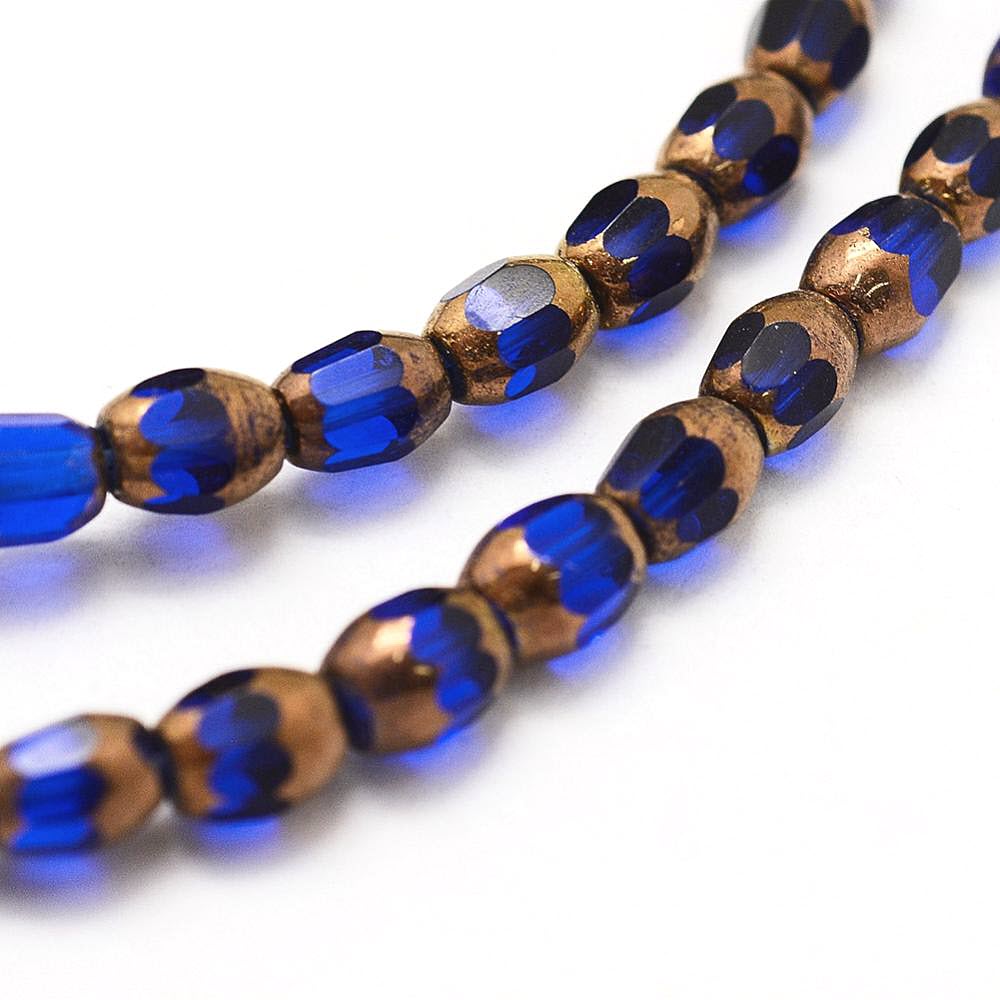 Sklenené brúsené korálky 5x4mm, 60 ks