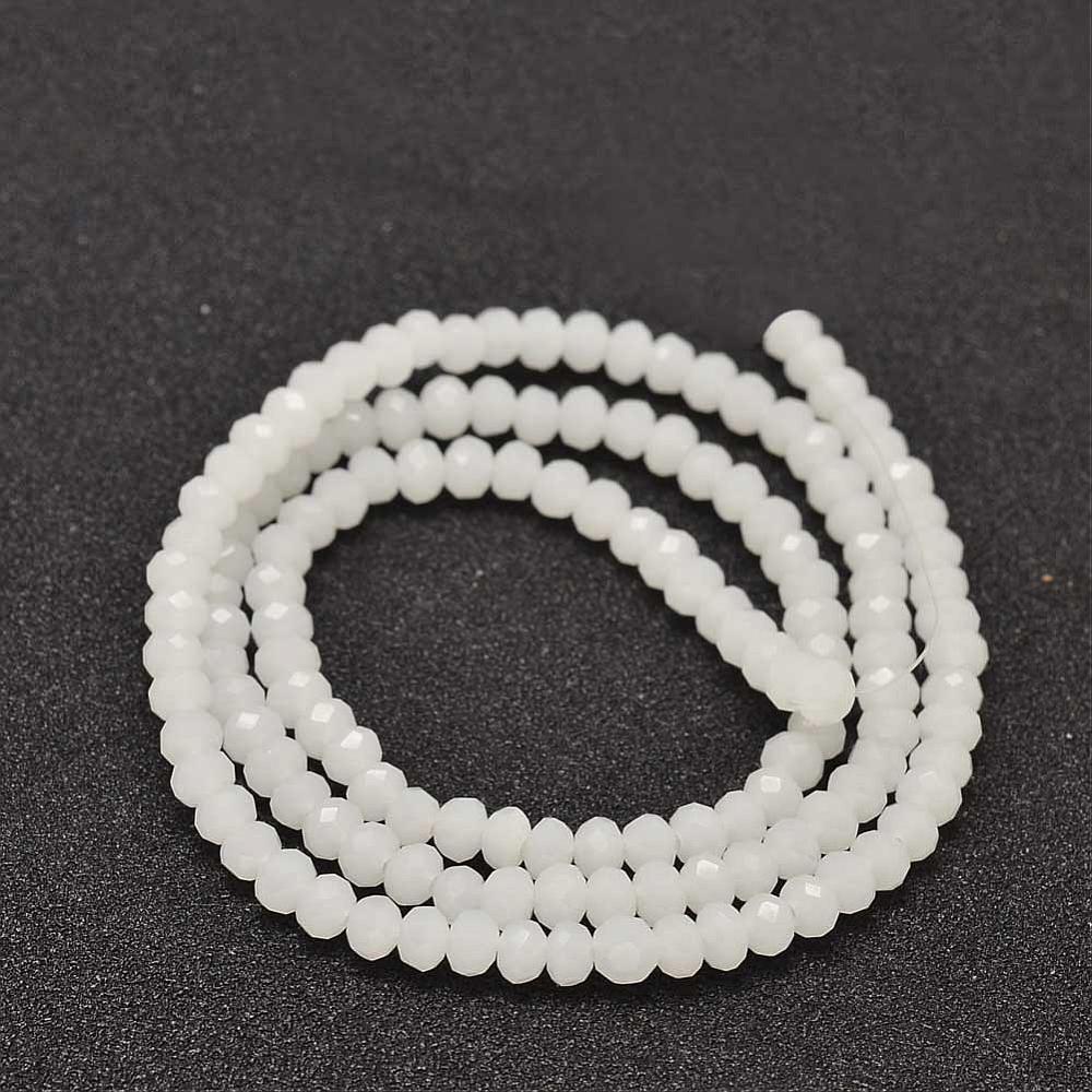 Sklenené brúsené korálky 4x3mm, 139 ks
