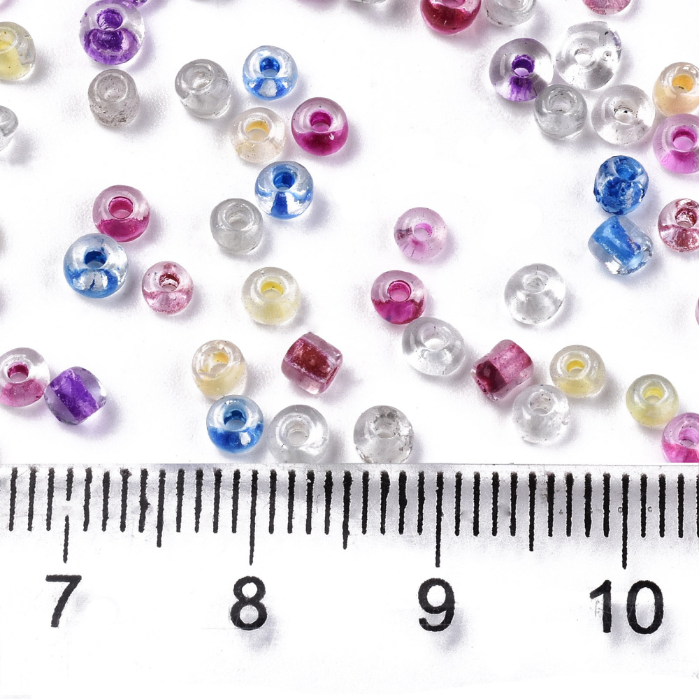 Rokajl priesvitný s farebným prieťahom 3~3.5x2~3mm, 50g