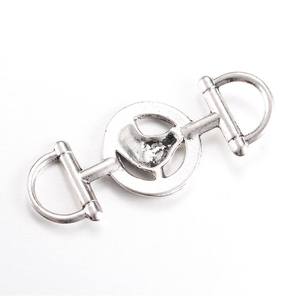 Kovový konektor Kôň bezolovnaté, bez niklu a kadmia 43x17x4mm, 10 ks