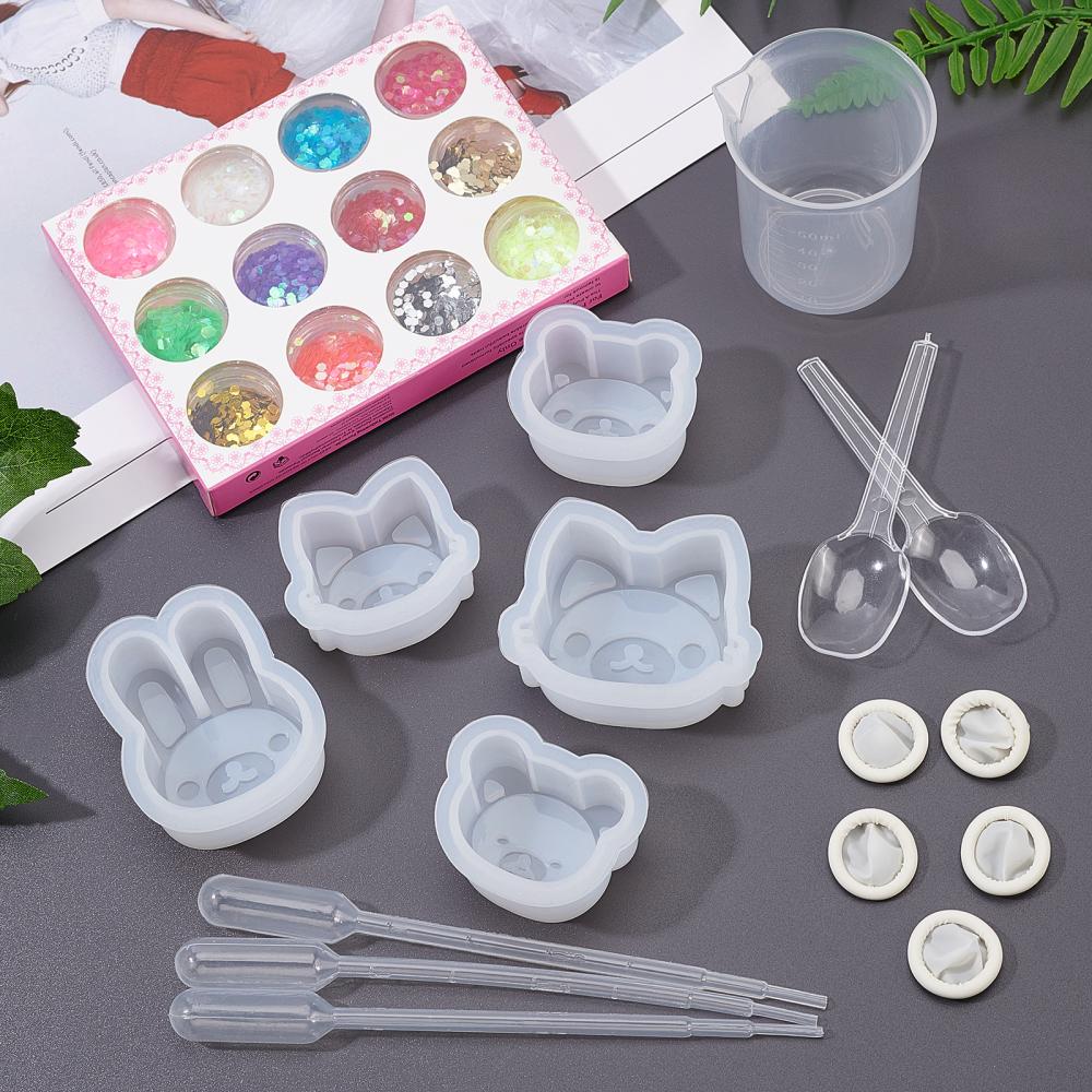 Silikónová forma + trblietky na Tváričky, 1 sada