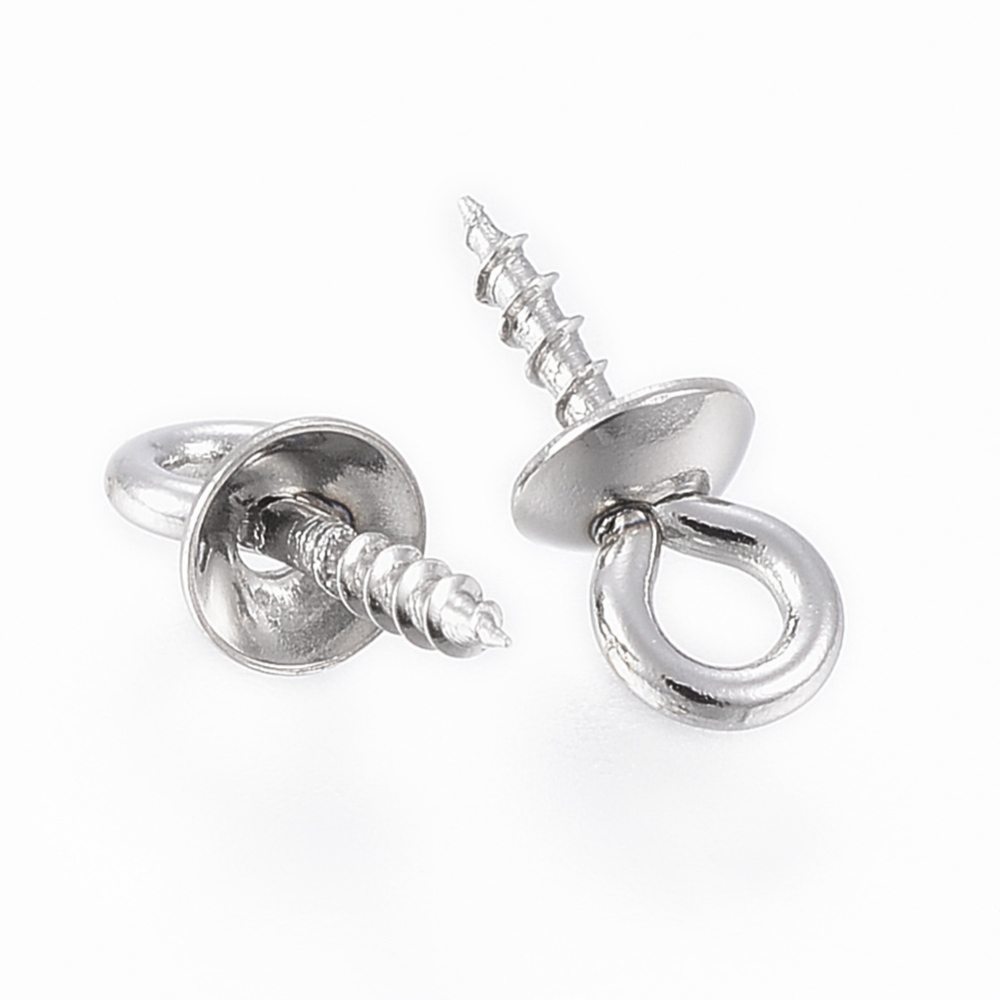 Skrutka s okom z nehrdzavejúcej ocele 10x4mm, 10 ks