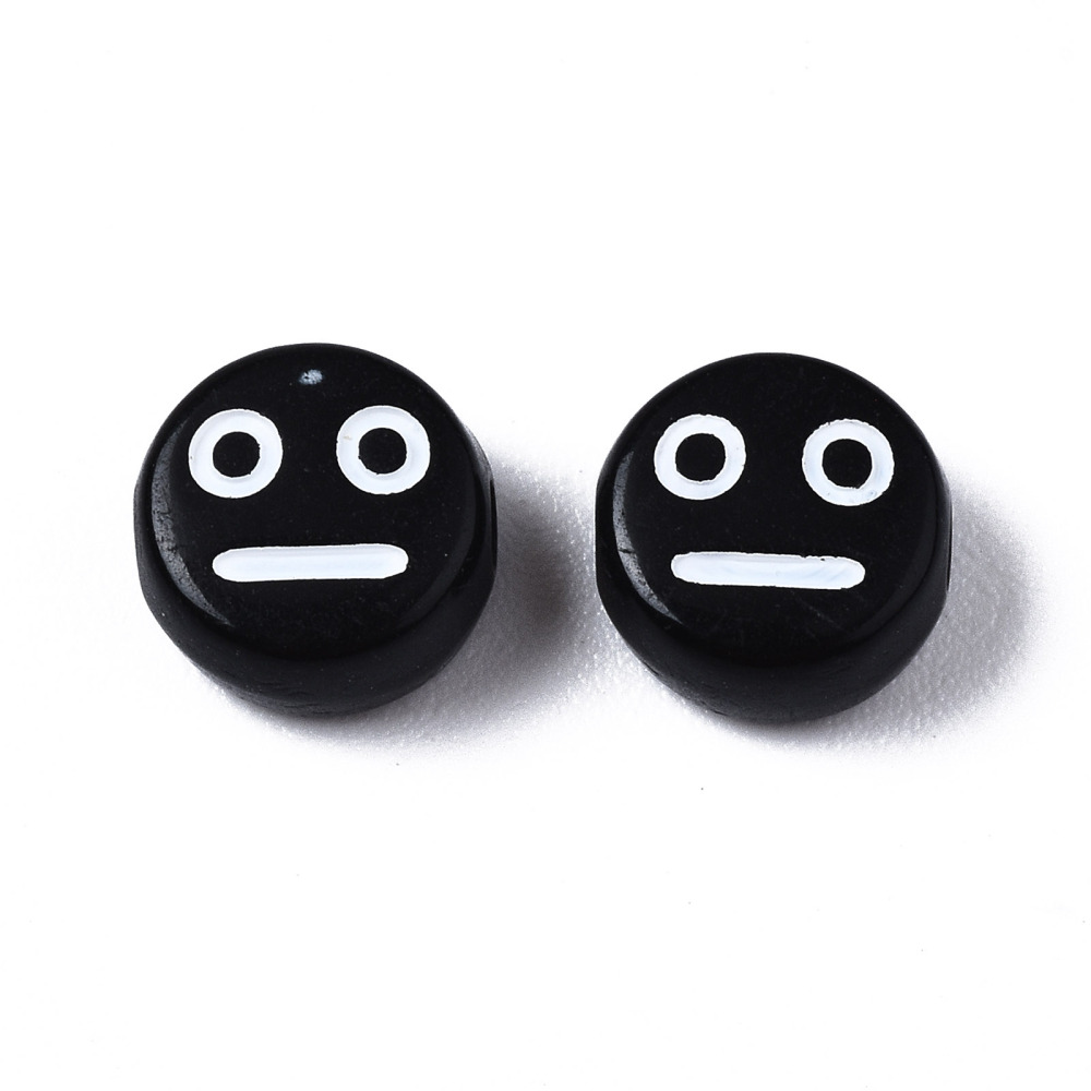 Korálky Smajlíci 7x3.5mm, 10 g