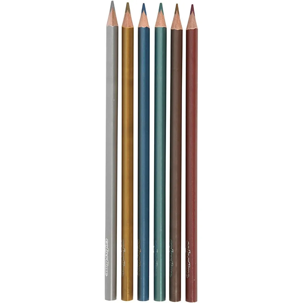 Colortime metalické ceruzky 3mm, 6 ks