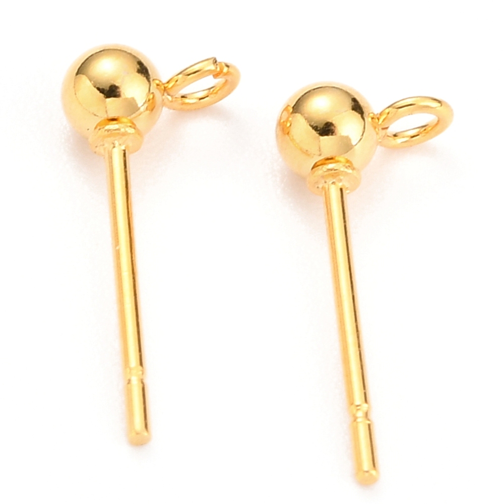 Puzeta s guličkou z nehrdzavejúcej ocele 15x5x3mm, 5 párov