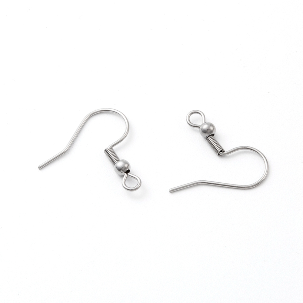 Náušnicové zapínanie - Afroháčik z nerezovej ocele 19x19mm, 5 párov