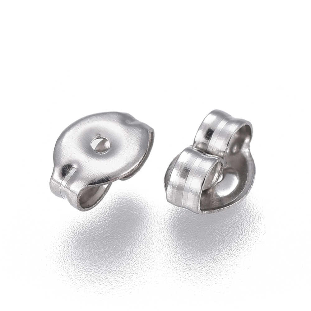 Protidiel na náušnice z nerezovej ocele 6x4.5x3mm, 5 párov