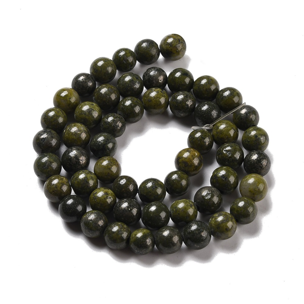 Prírodný Epidot korálky 6,5mm, 60 ks