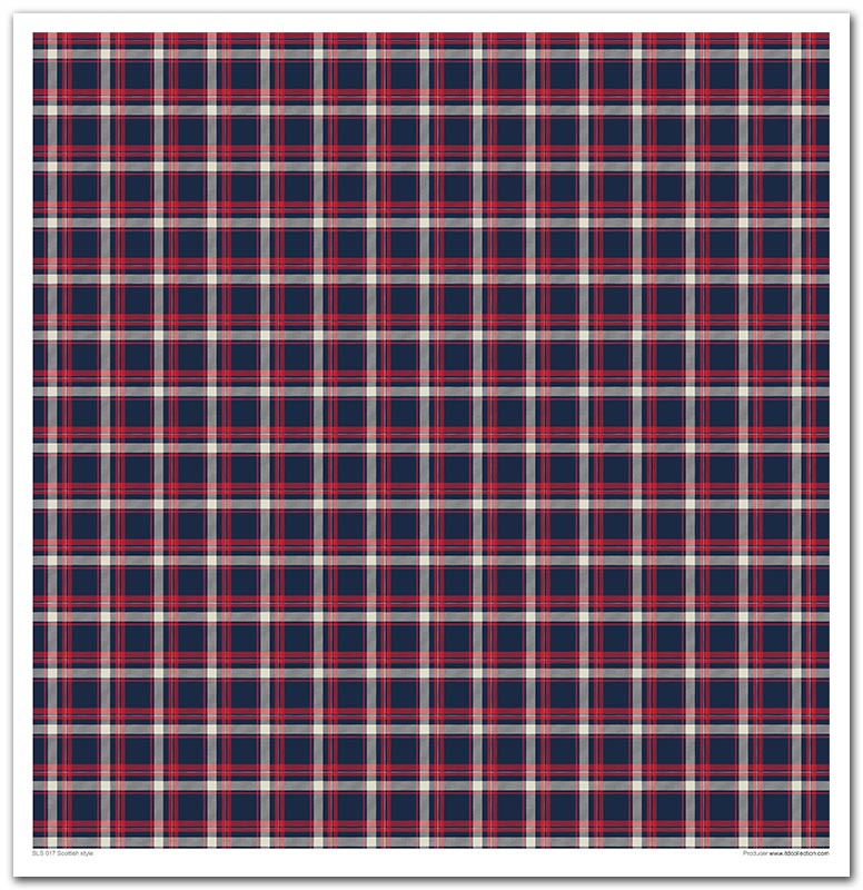 Sada scrapbook papierov Scottish style 30x30cm, 10 ks