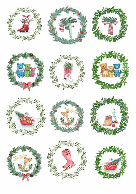 Sada scrapbook papierov Christmas toys A4, 6 ks