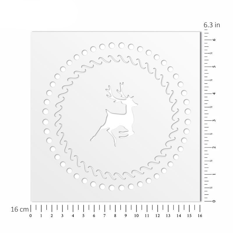 Šablóna Jeleň 16x16cm, 1 ks
