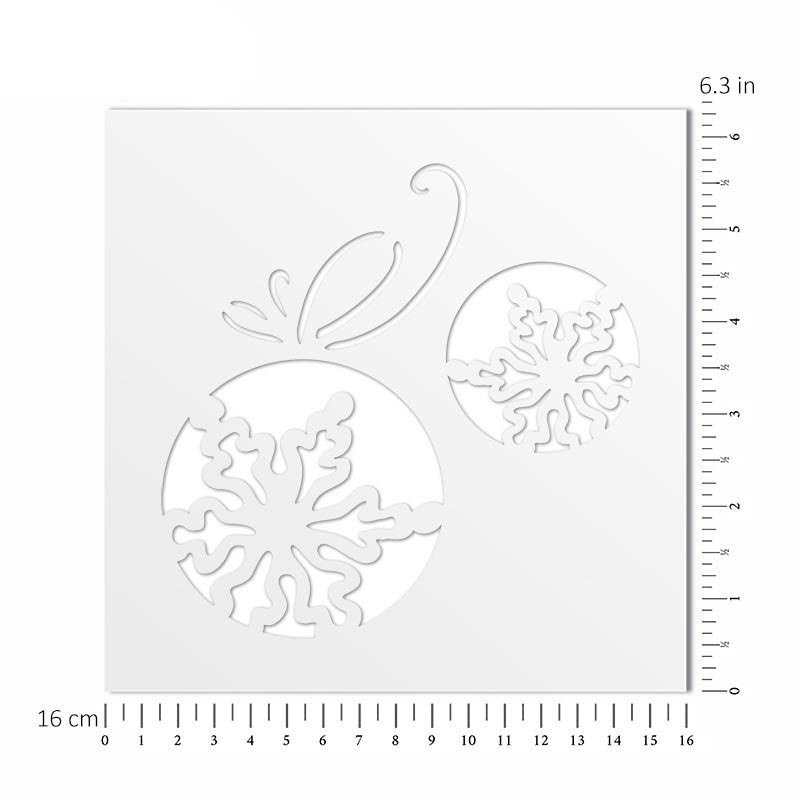 Šablóna Vianočná guľa 16x16cm, 1 ks