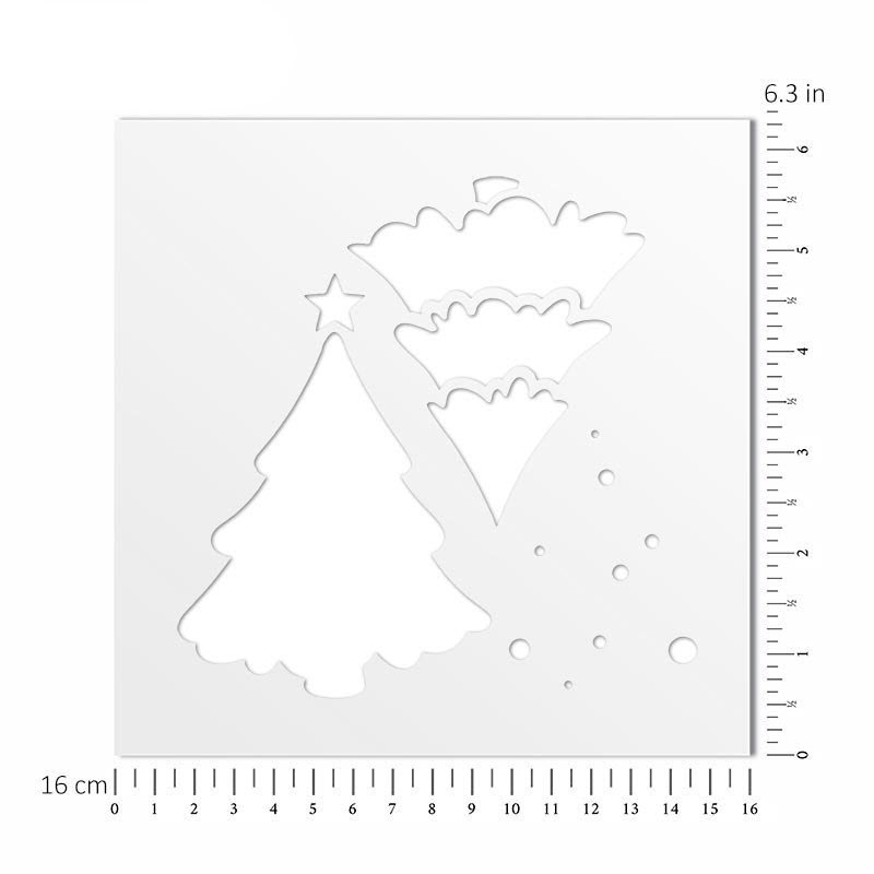 Šablóna Stromček 16x16cm, 1 ks
