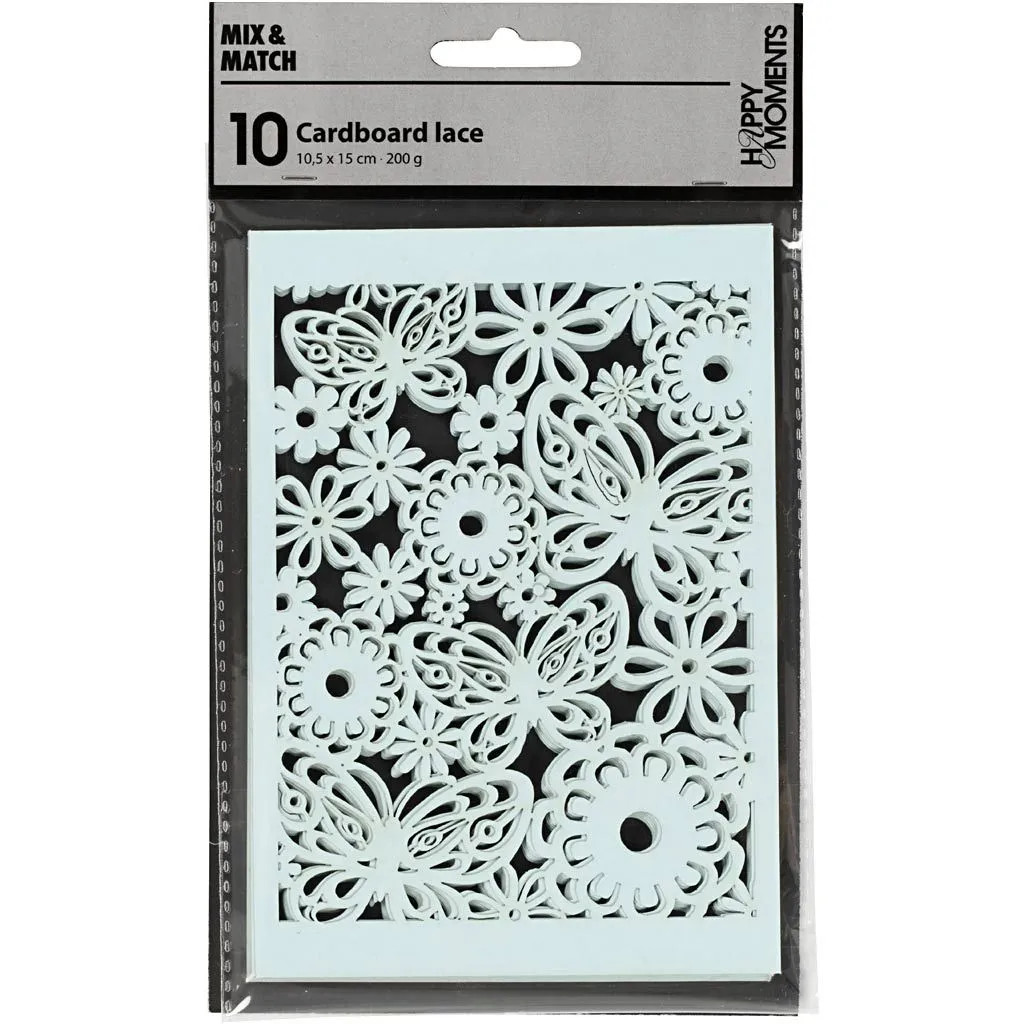 Papier čipka 10.5x15 cm, 10 ks