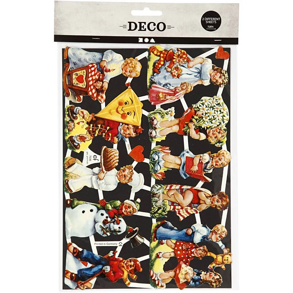 Vintage výseky Deti 16,5x23,5 cm, 2 hárky/ bal.