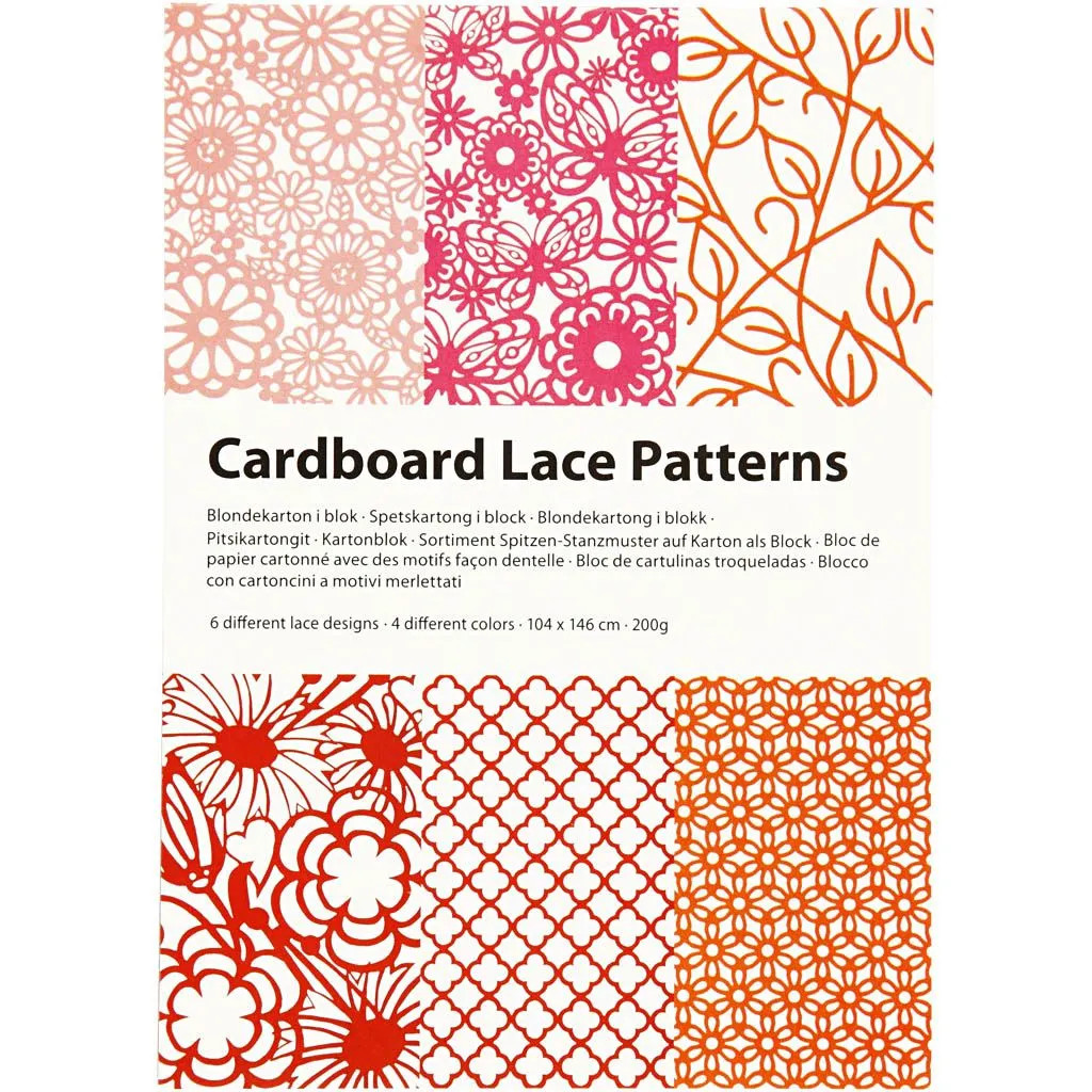 Blok s papierovými krajkami A6, 24 ks/blok