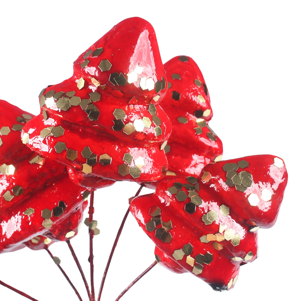 Polystyrénové farebné vianočné ozdoby Stromček, 6ks/zväzok