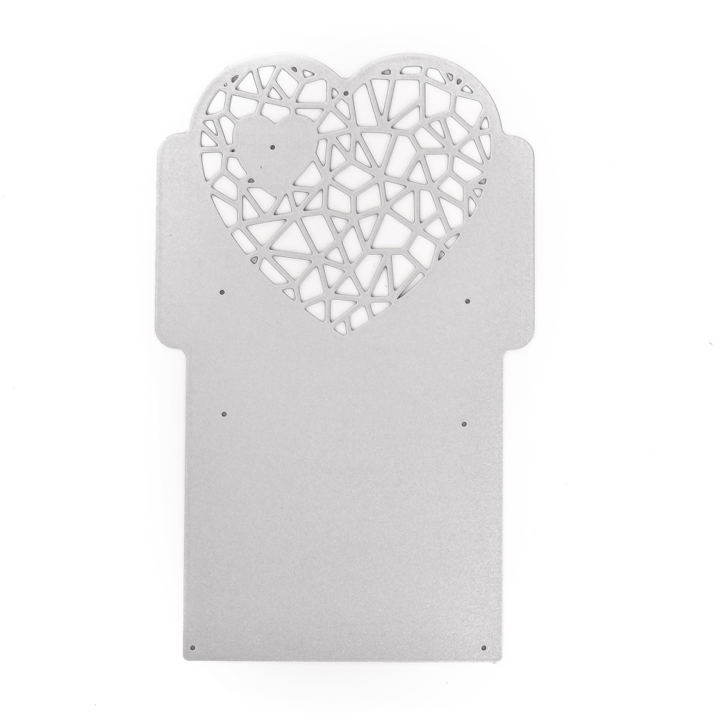Vyrezávacia šablóna Obálka Srdce 15.2x9.5x0.08cm, 1 ks