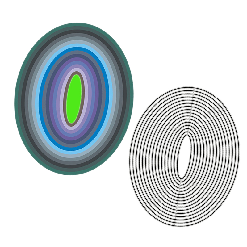 Vyrezávacia šablóna Oval 147x115x0.8mm, 1 ks