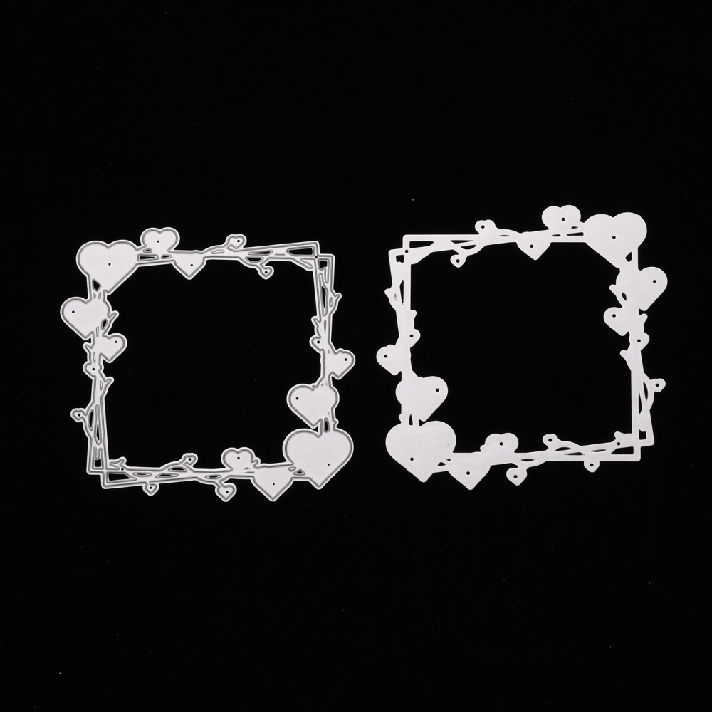 Vyrezávacia šablóna Rám srdce 10.7x11x0.08cm, 1 ks