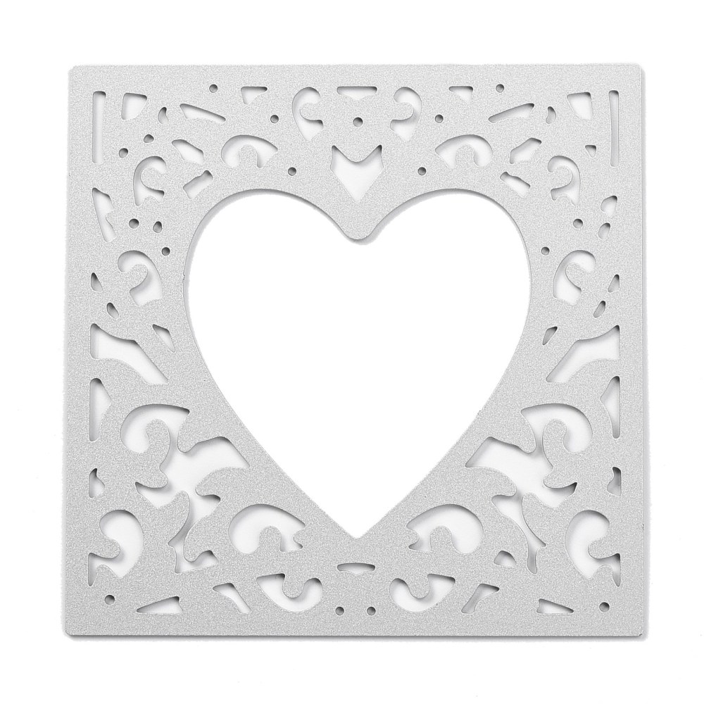 Vyrezávacia šablóna Rám Srdce 84x84mm, 1 ks