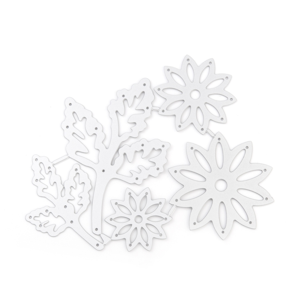 Vyrezávacia šablóna Kvety a listy 126x96.5x1mm, 1 ks