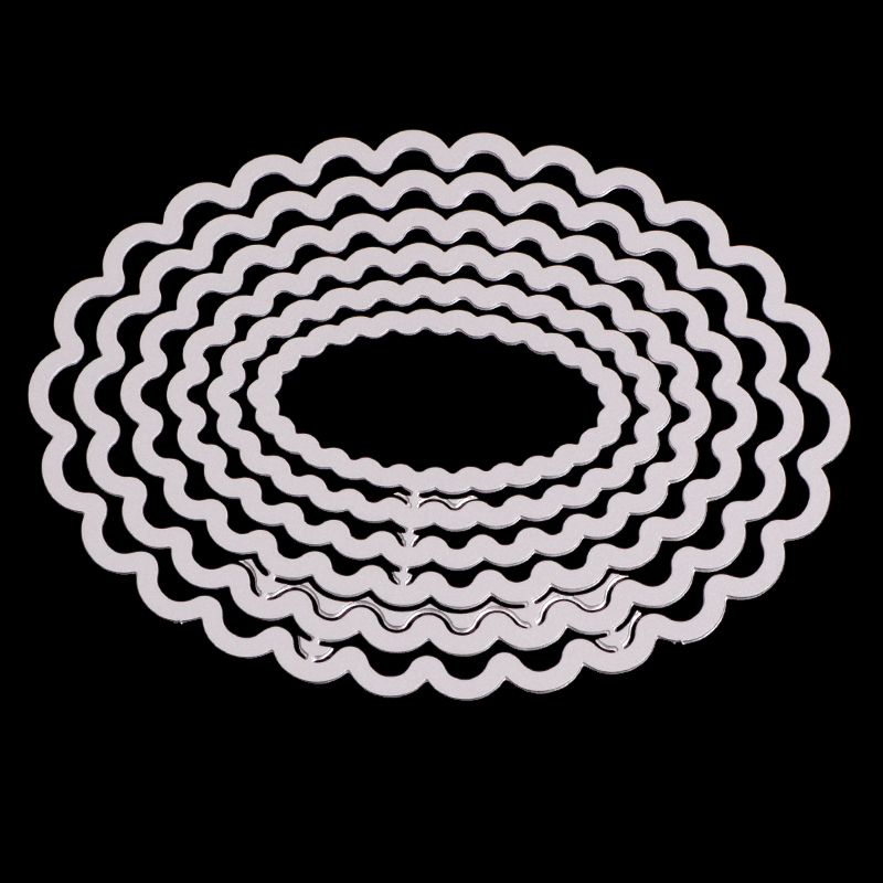 Vyrezávacia šablóna Rám Oval 11.7x8.7x0.08cm, 1 ks