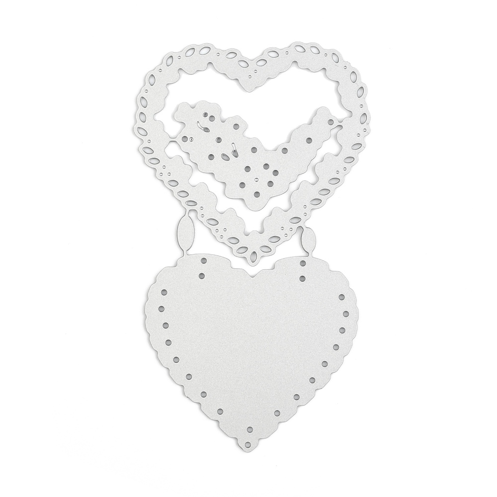 Vyrezávacia šablóna Srdcia 92x55x1mm, 1 ks