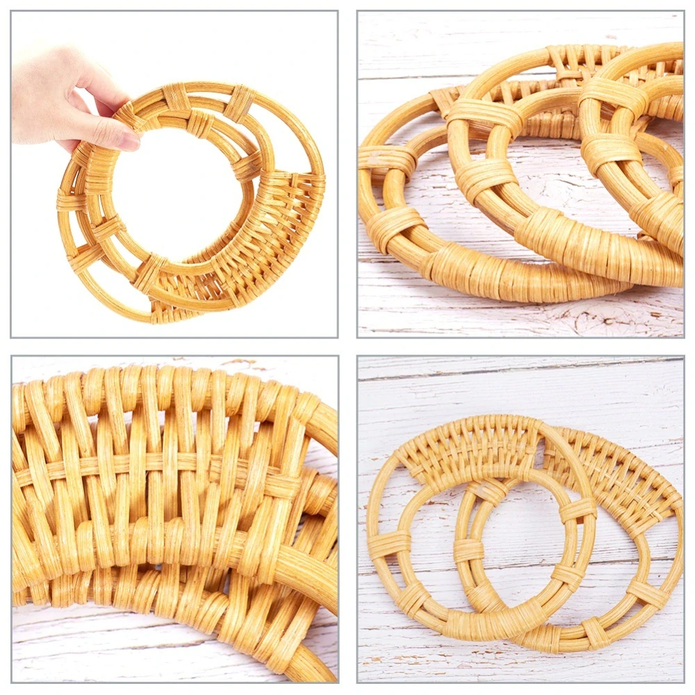 Ratanová rukoväť na kabelku 151.5x153x11.5mm, 2 ks