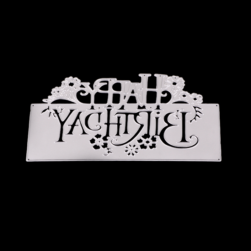 Vyrezávacia šablóna Happy Birthday 86.5x151.5x0.7mm, 1 ks