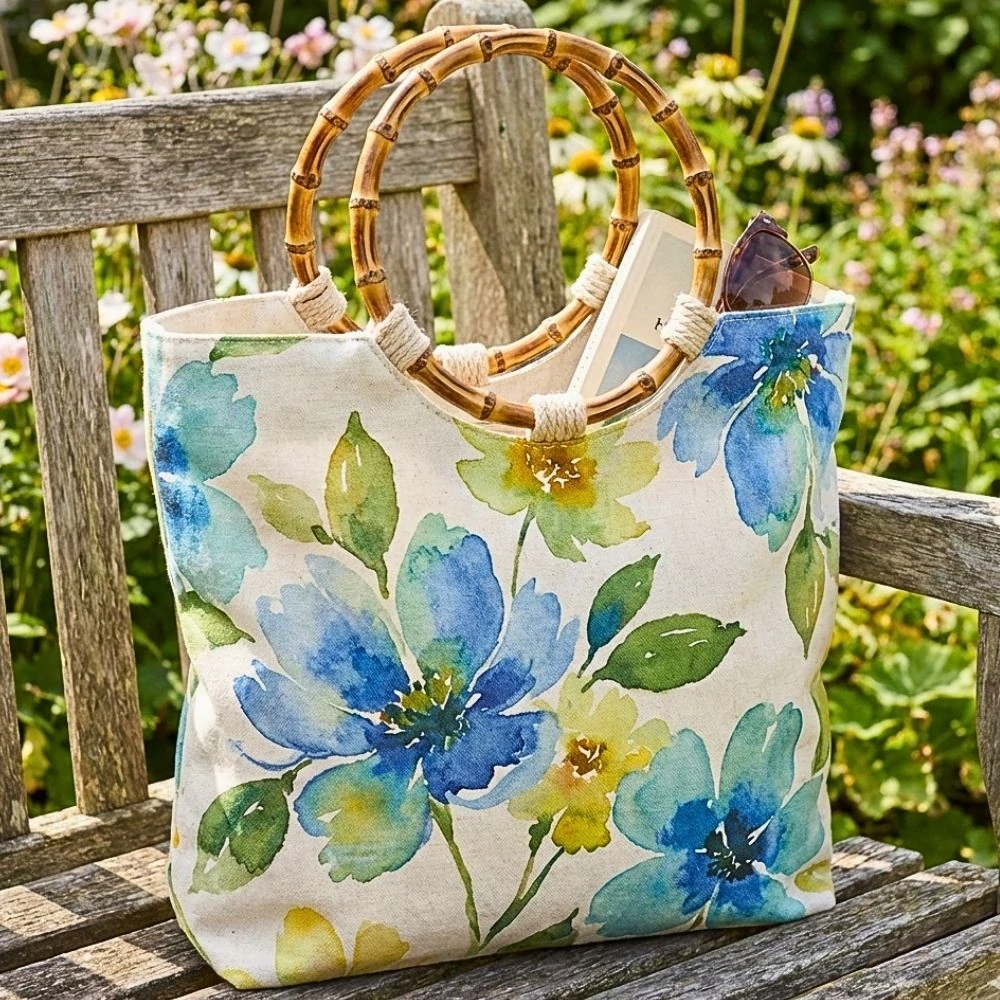 Rukoväť z bambusu na kabelku 18cm, 2 ks