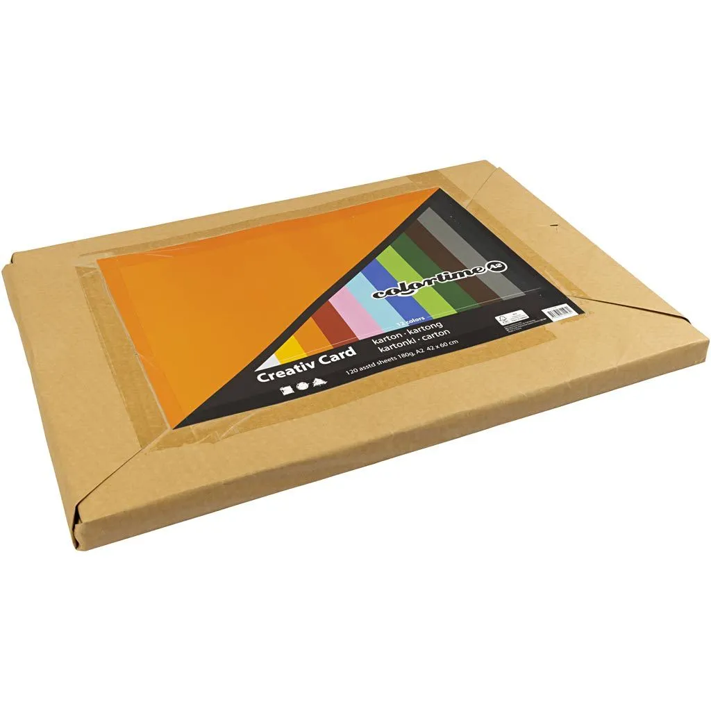 Colortime farebné papiere A2 180g, 120 ks