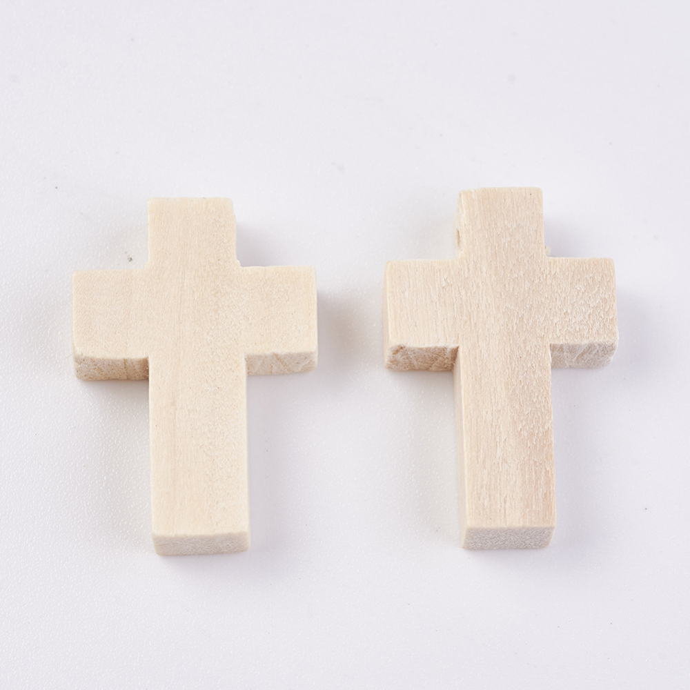 Drevený kríž 22x15x4.2mm, 10 ks