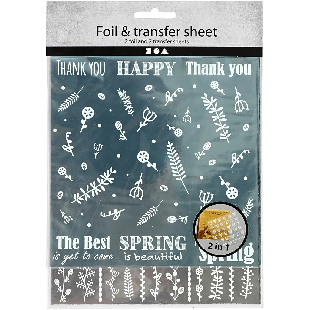 Deco fólia + transfer šablóna Jar, 2 x 2 ks