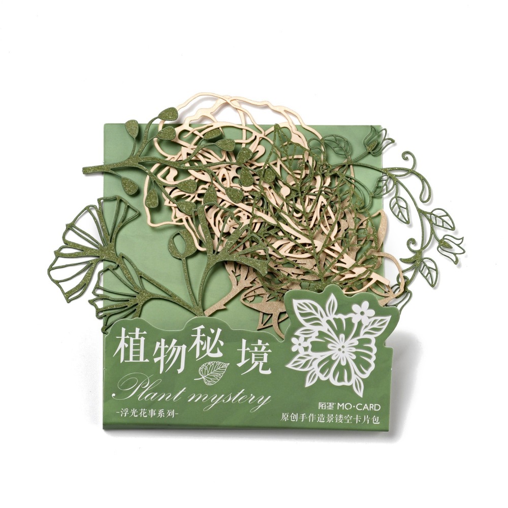 Papierové výrezy Kvety a listy 4,5-9 x 3,1-7,7 x 0,02 cm, 10ks/bal.