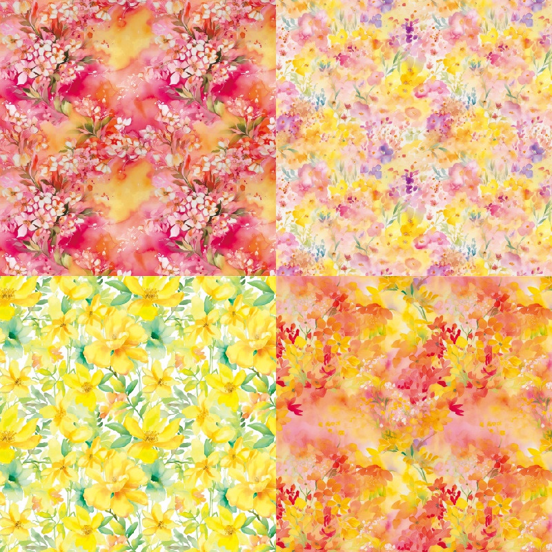 Scrapbook Papier Mix kvetín, 152 x 152 mm, 24ks/bal.