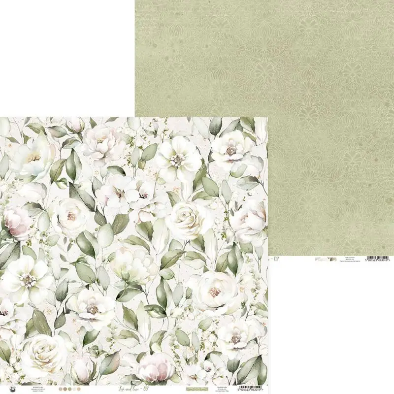 Blok scrapbook papierov Love and lace 30,5x30,5cm, 12 ks + 2 bonusové